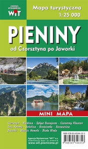 MAPA TURYSTYCZNA PIENINY od Czorsztyna po Jaworki