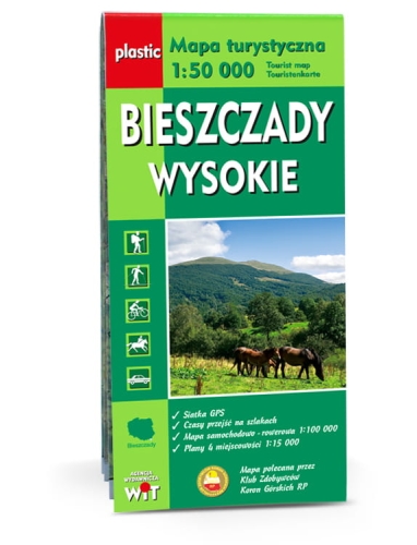 MAPA TURYSTYCZNA BIESZCZADY WYSOKIE