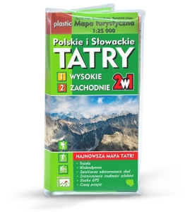 Mapa turystyczna TATRY POLSKIE i SŁOWACKIE (ZACHODNIE I WYSOKIE) 2w1